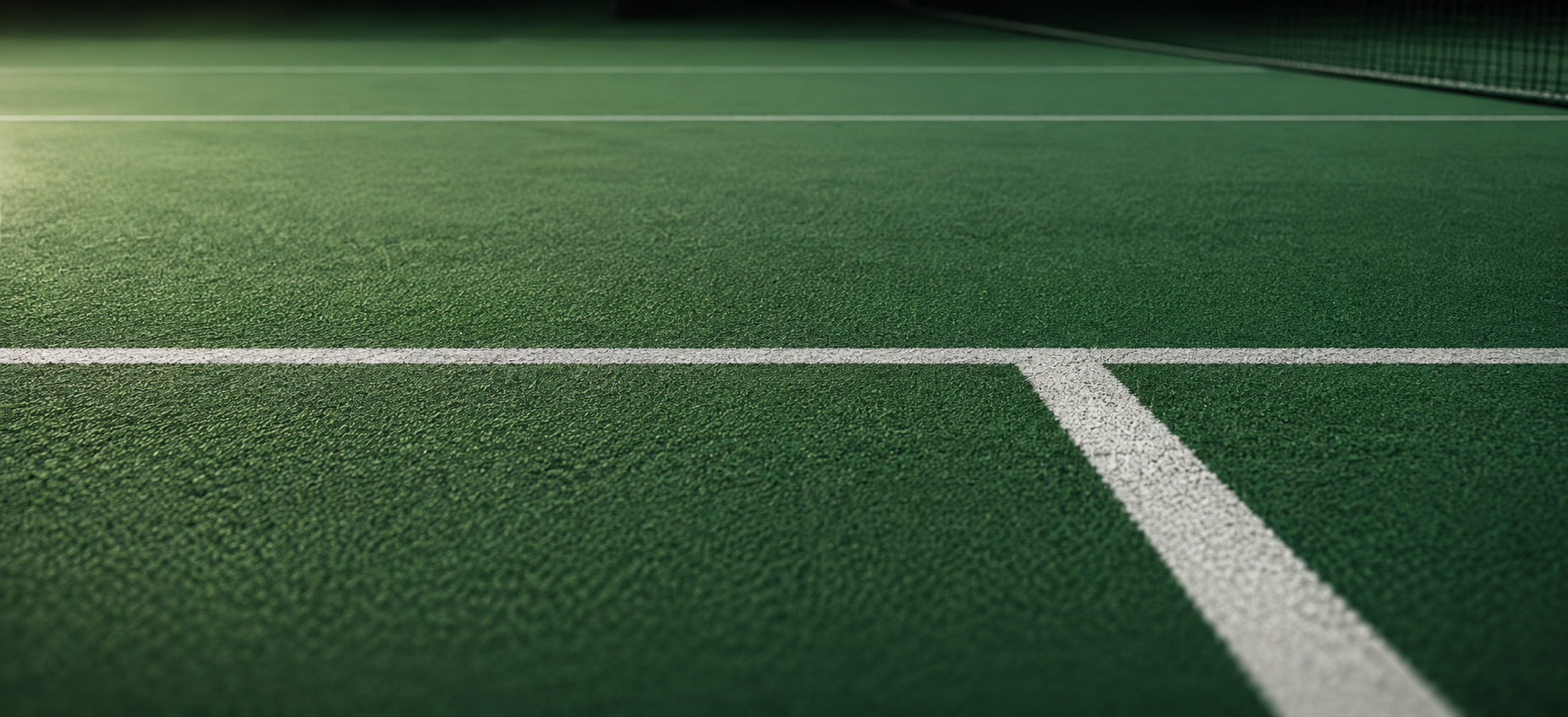 Tennisplatz-Belag von NJ Rackets Bendorf mit weißen Linien